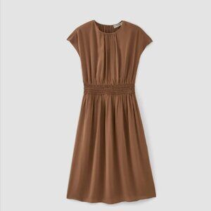 Everlane The Gathered Midi Dress | Carob Brown | NWT | XXL